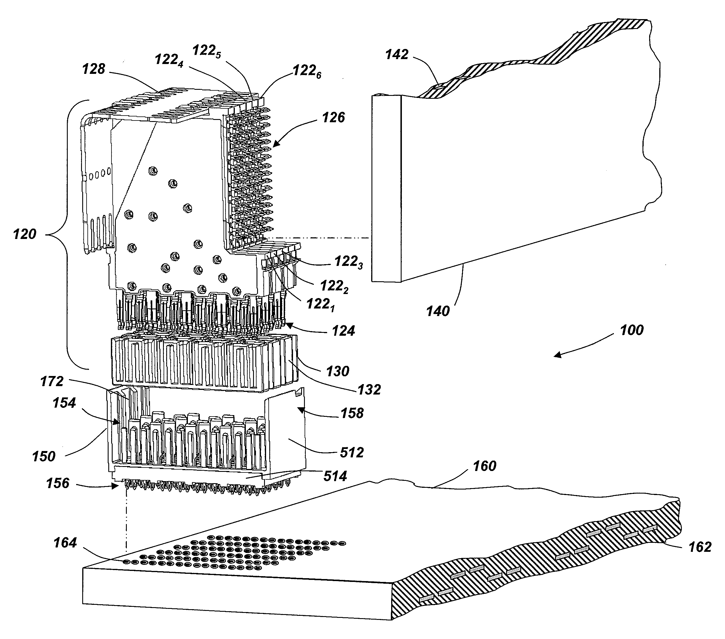 Differential electrical connector with skew control