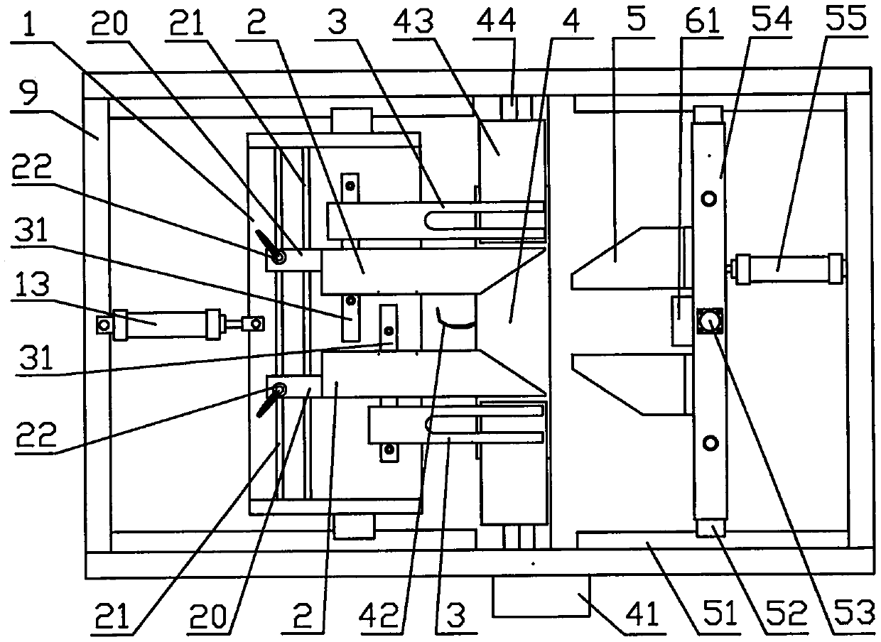 Head part folding device for plastic bag