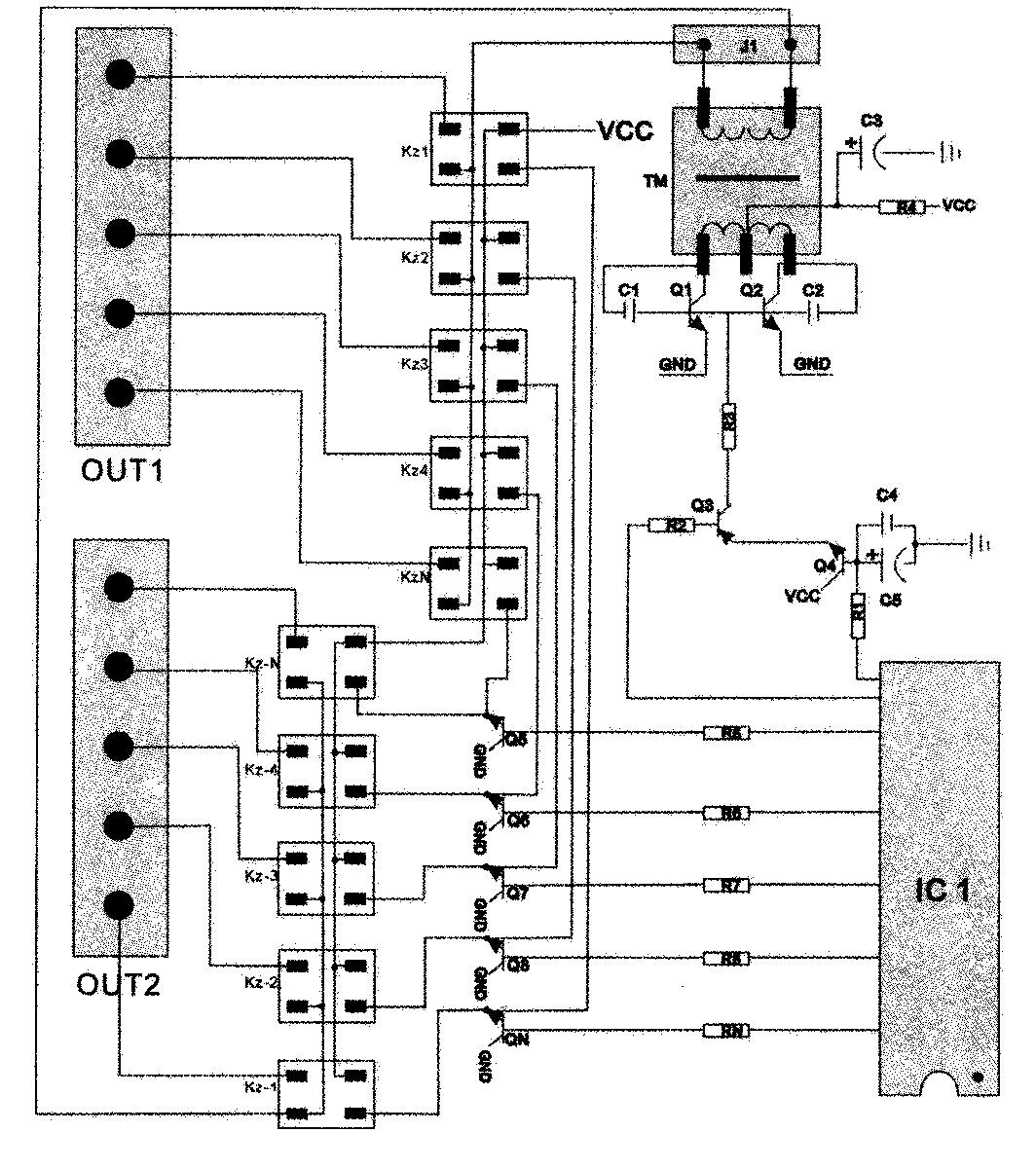 3D pulse electro-therapeutic apparatus circuit