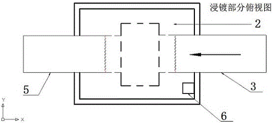 Hot-dipping technological method and device for preparing component gradient alloy material