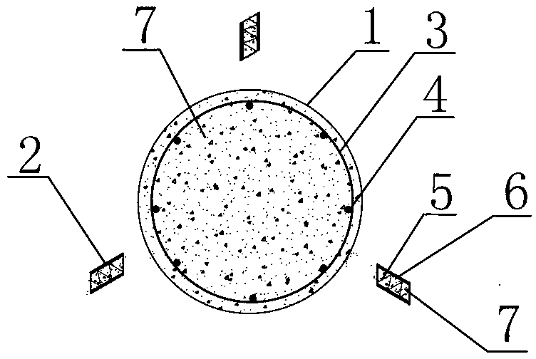 Manual hole digging pile and construction method thereof