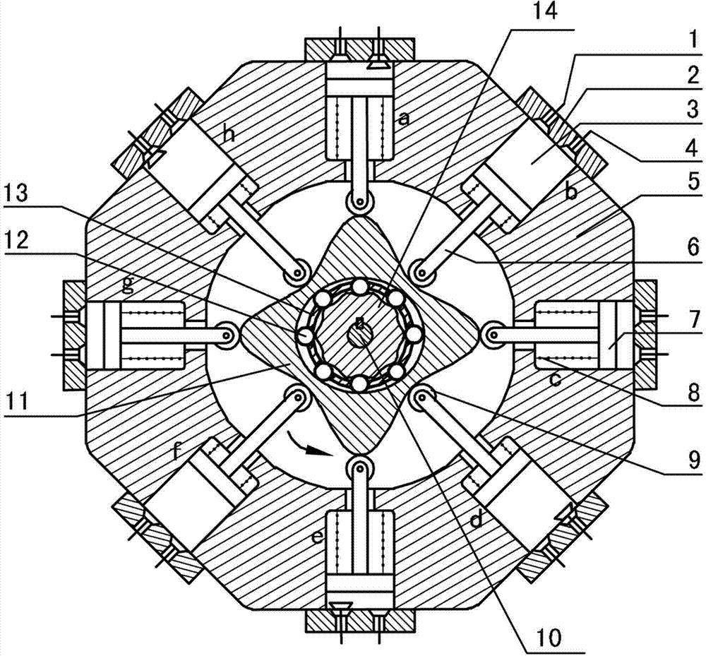 Two-phase inner cam roller transmission type internal combustion engine