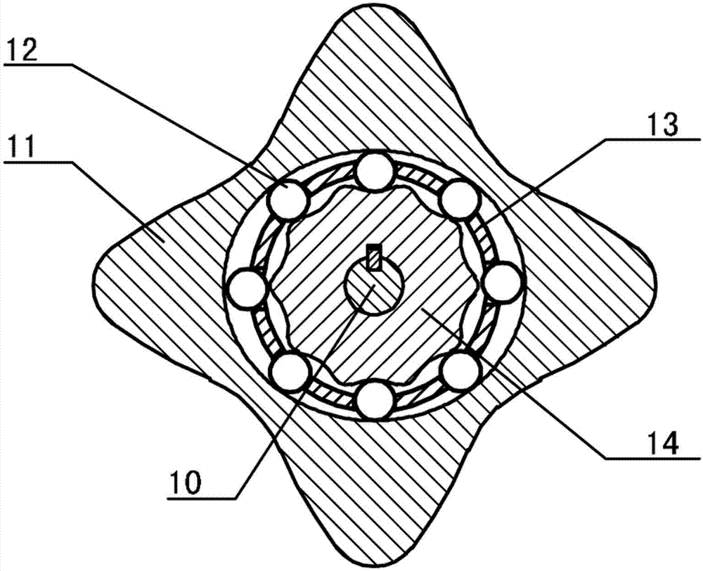 Two-phase inner cam roller transmission type internal combustion engine