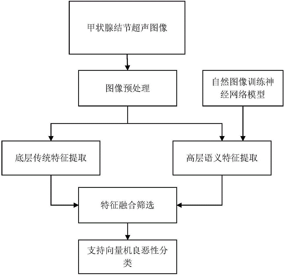 Transfer learning and feature fusion-based ultrasonic thyroid nodule benign and malignant classification method