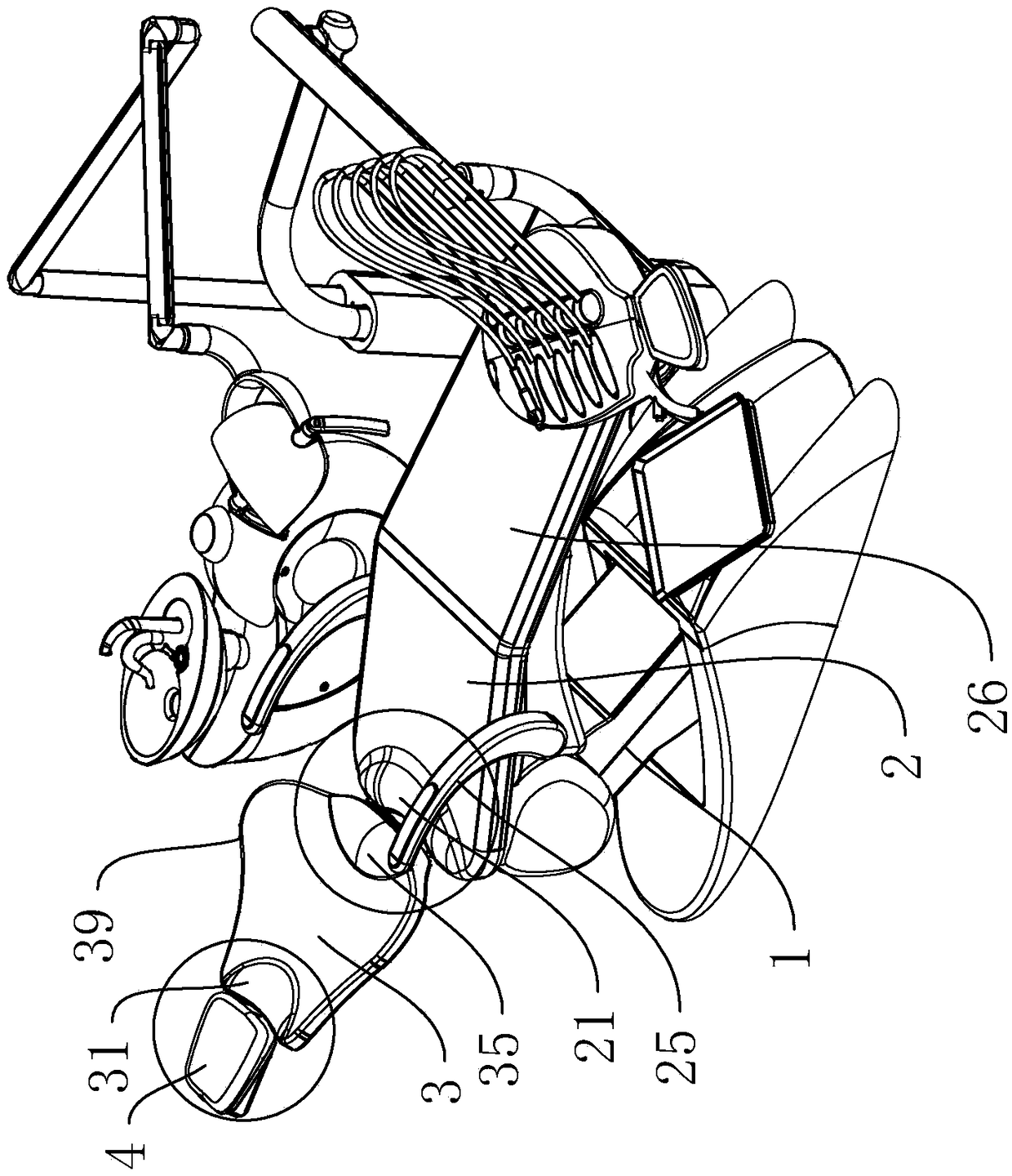 Novel neck-protecting and waist-protecting patient chair