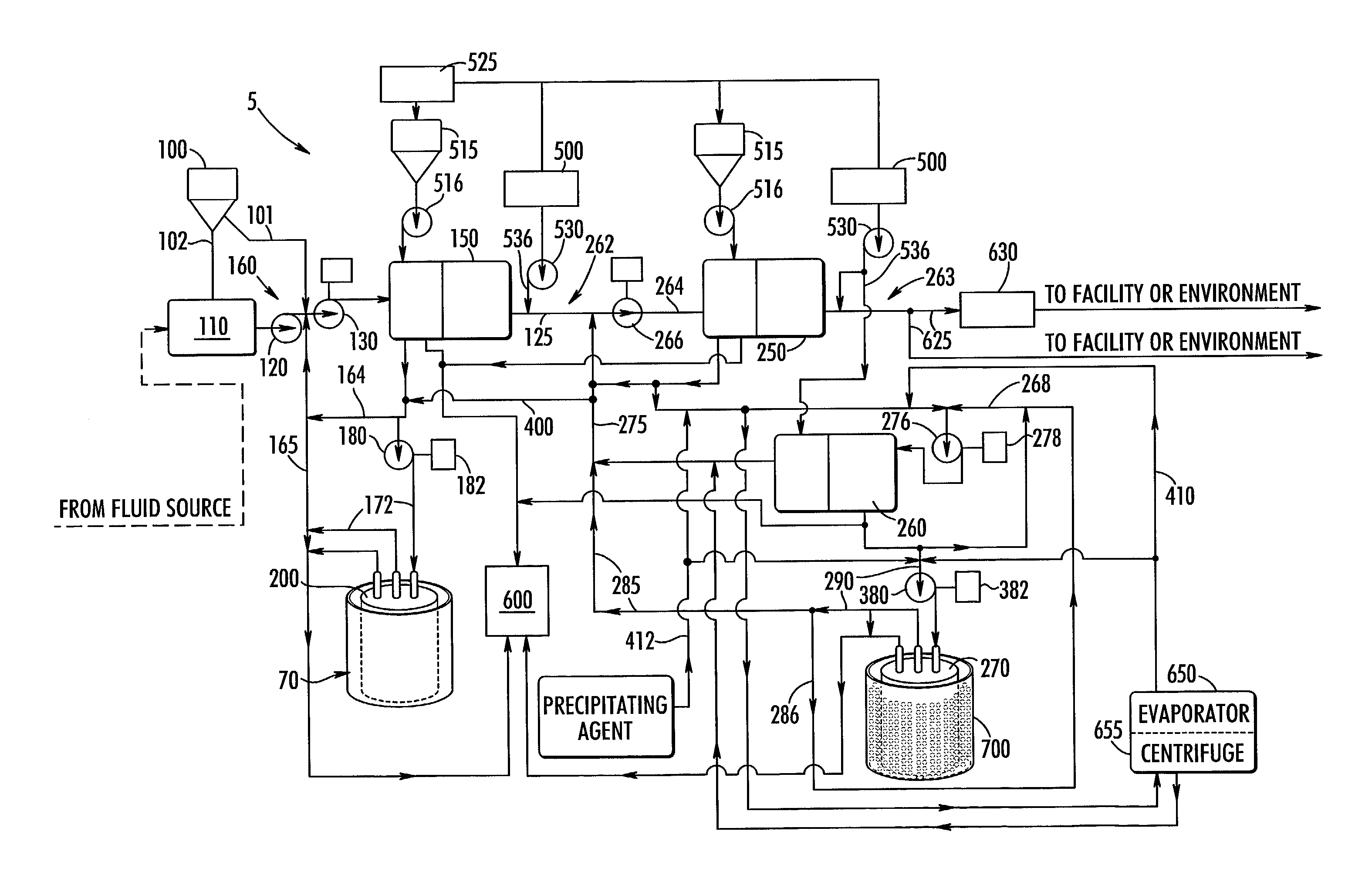 Fluid conveyed material collection system