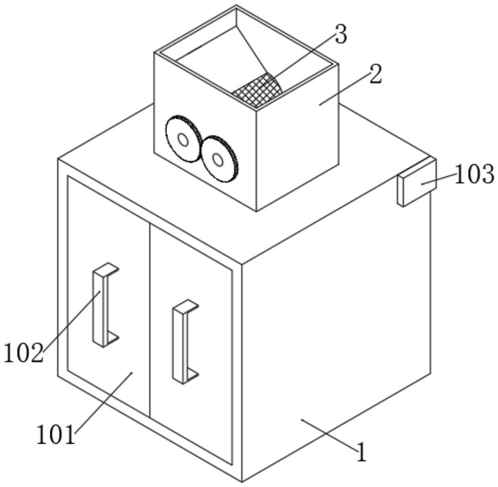 Garbage crushing device for garbage classified throwing