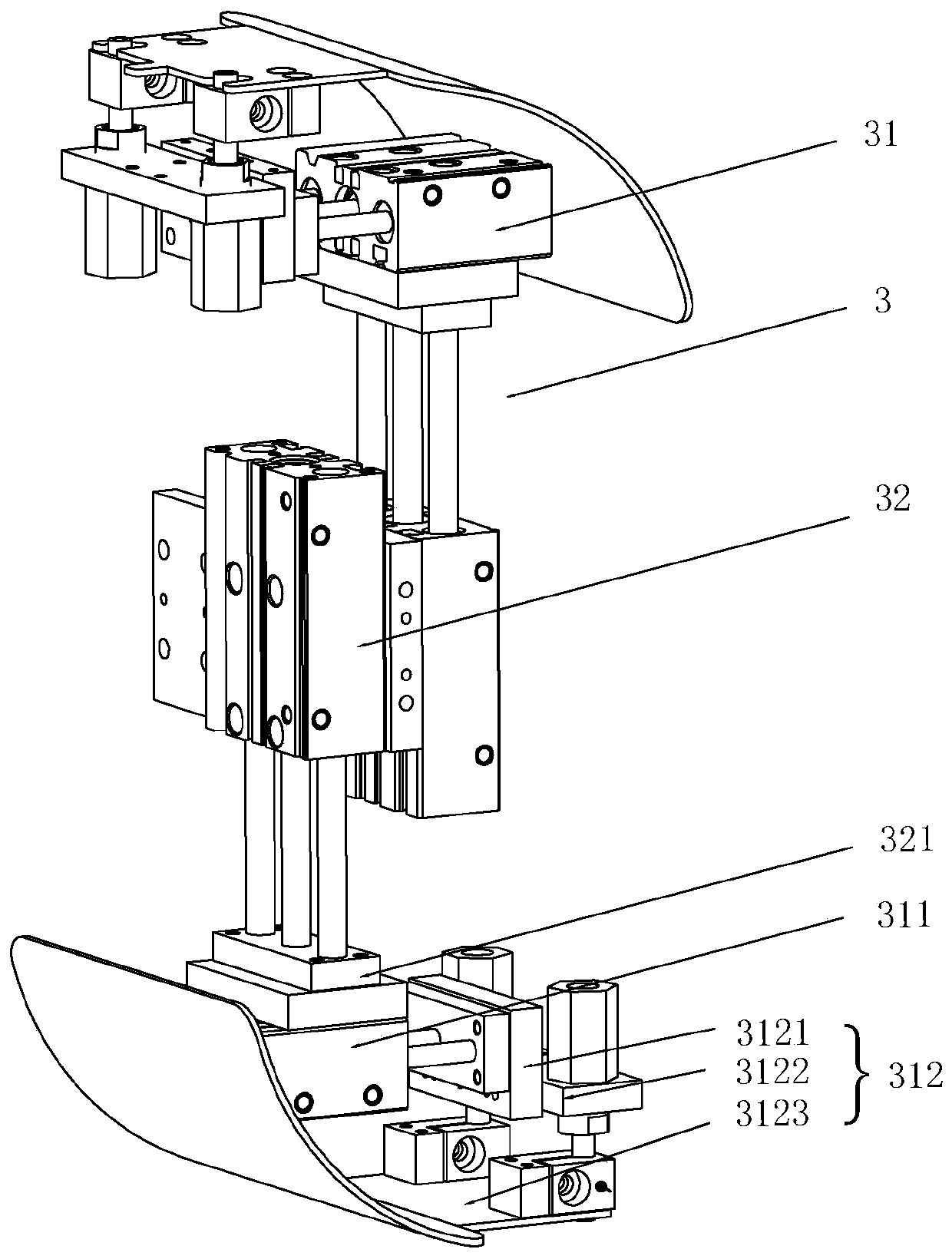 Picking and overturning structure, transferring device and a full-automatic picking and conveying device