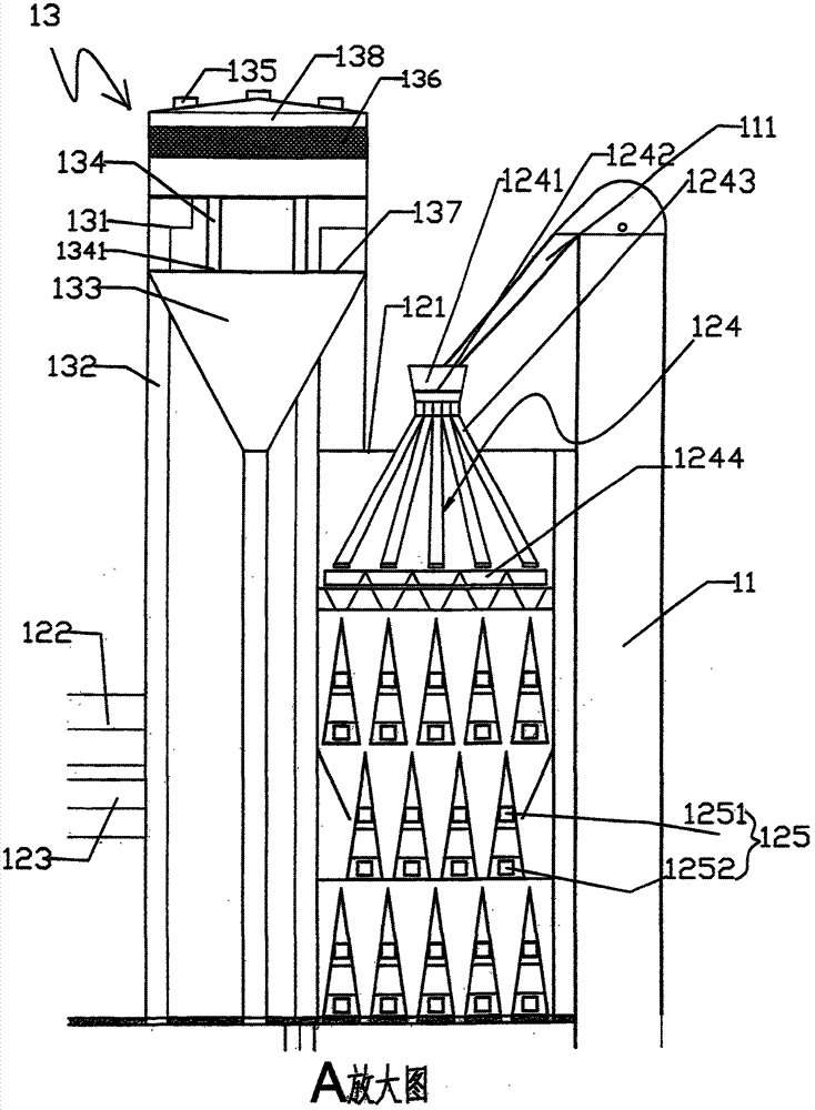 Comprehensive recycling device for coal pyrolysis gas