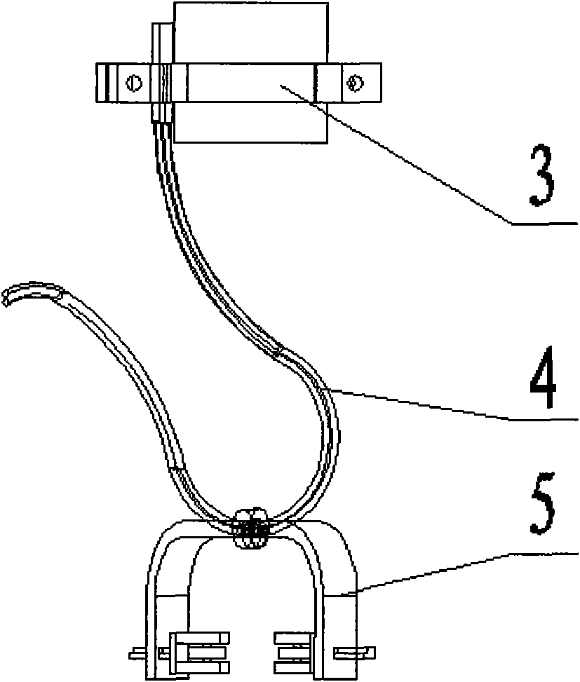 Detection device and detection method of torsional deformation of hoisting hook