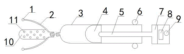 Drug application device for gynaecology department