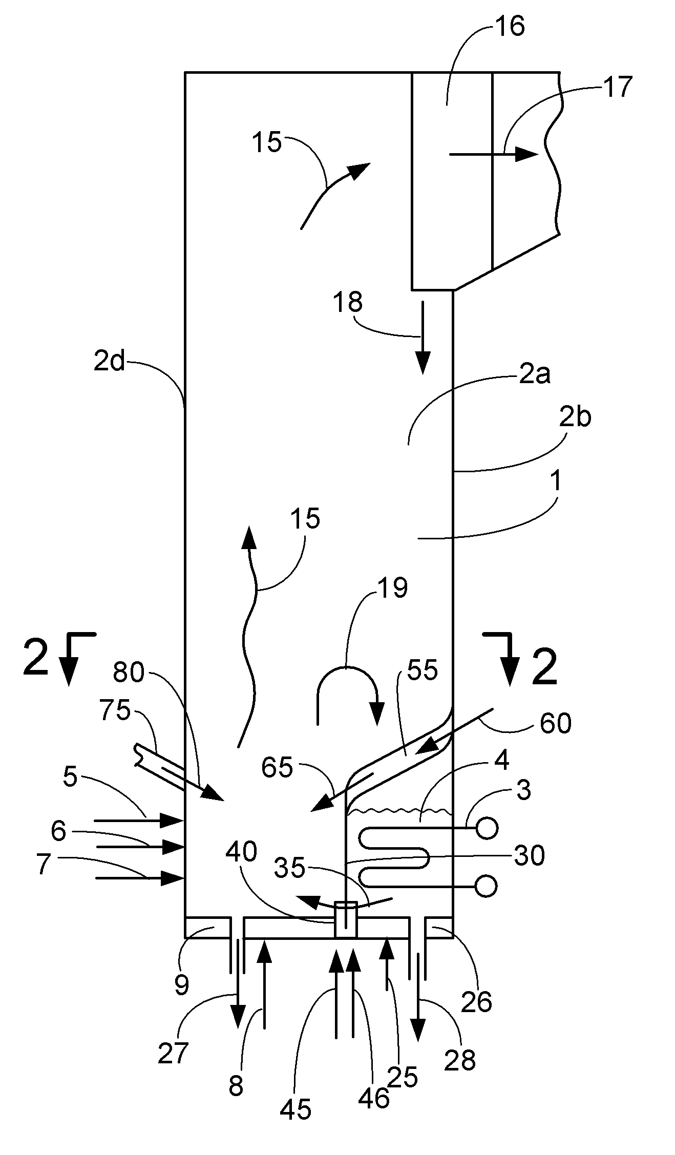 In-bed solids control valve