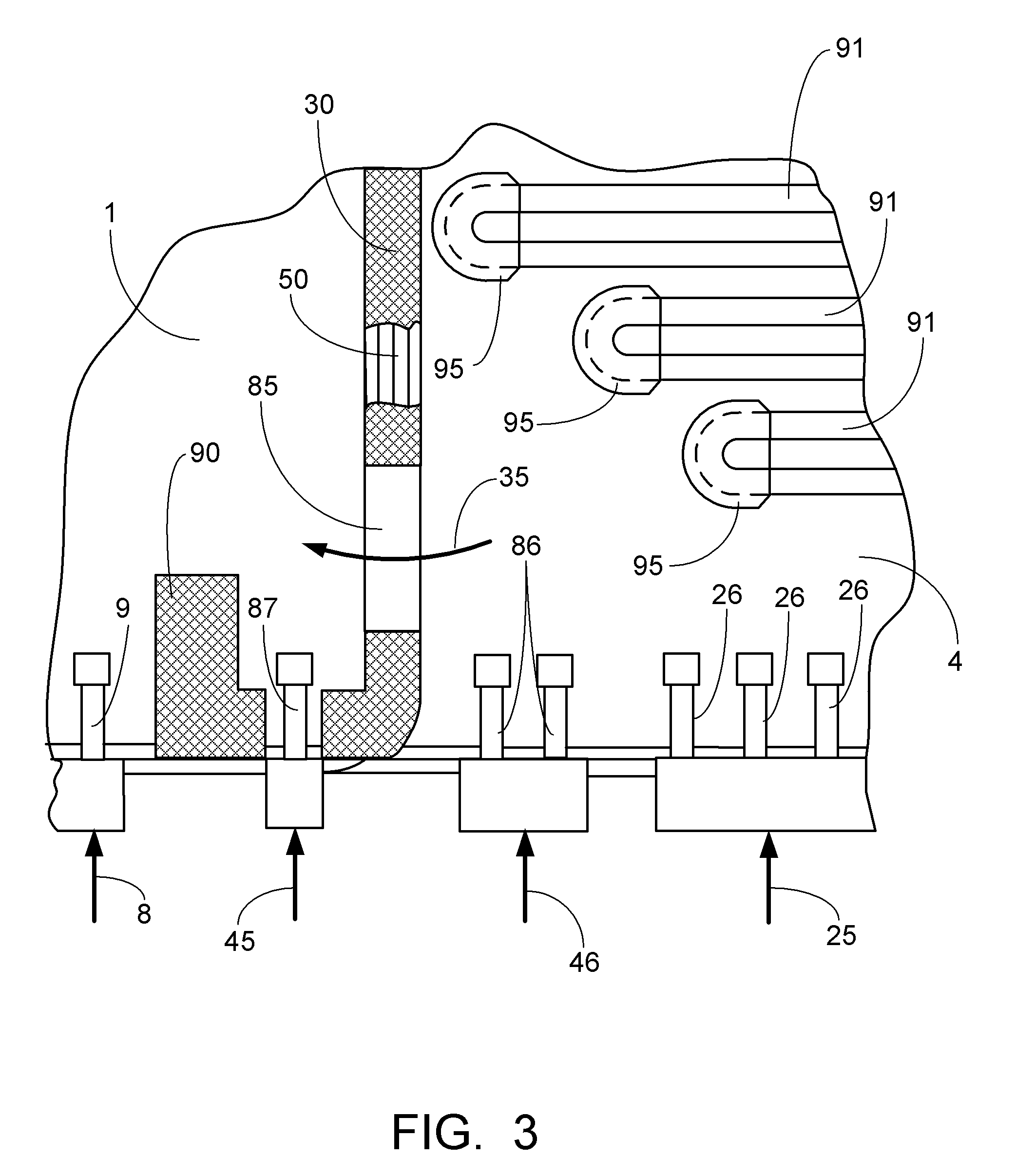 In-bed solids control valve