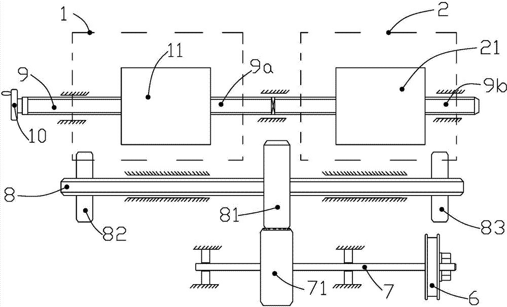 Adjustable double-row maize harvesting machine header