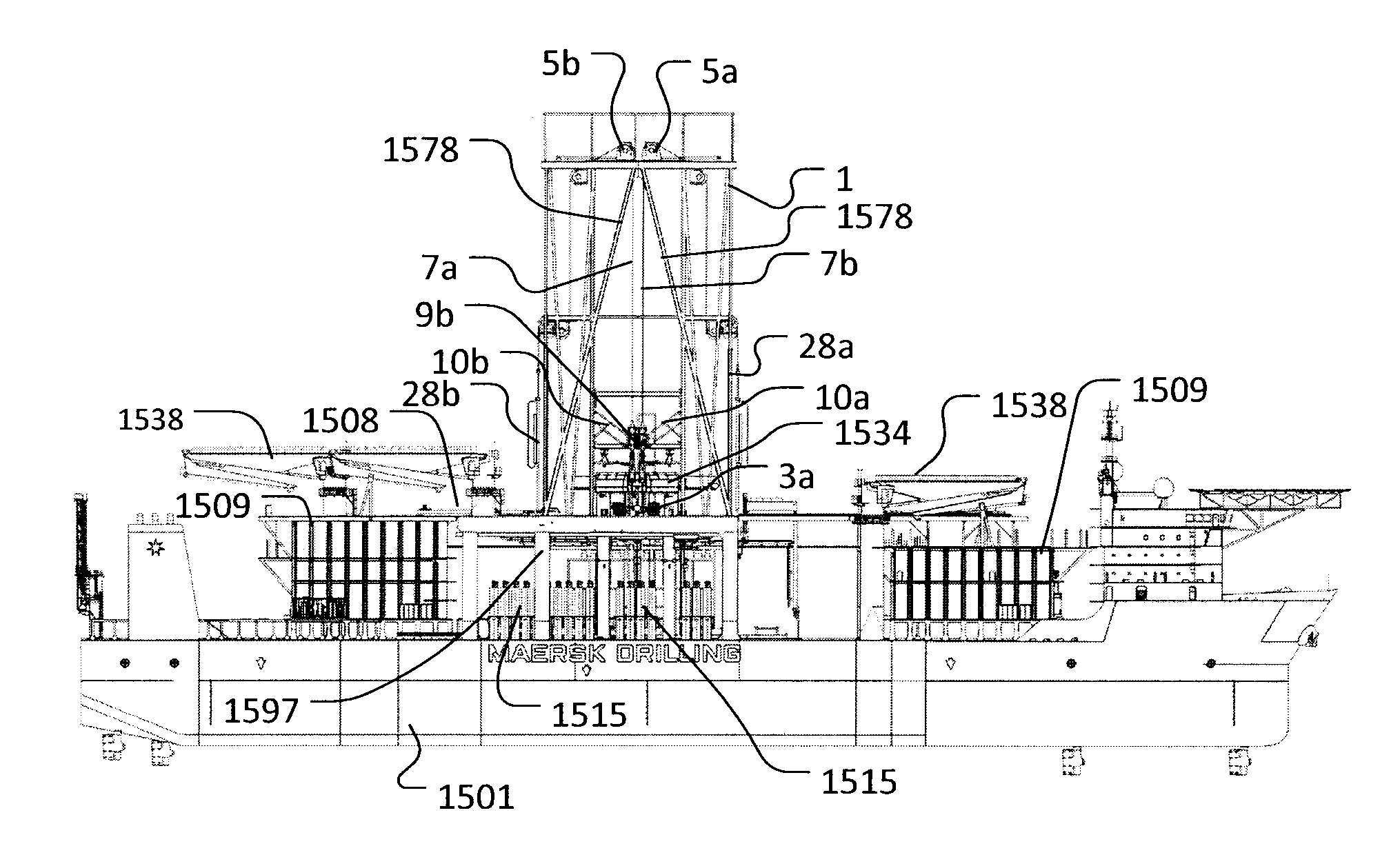 Dual activity off-shore drilling rig