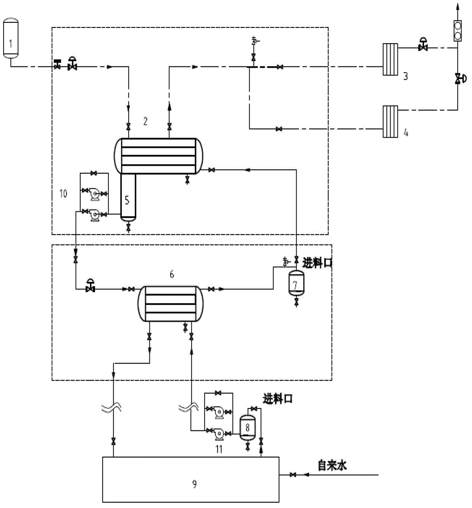 A device and method for demisting and ice-making by utilizing the cold energy of liquefied natural gas