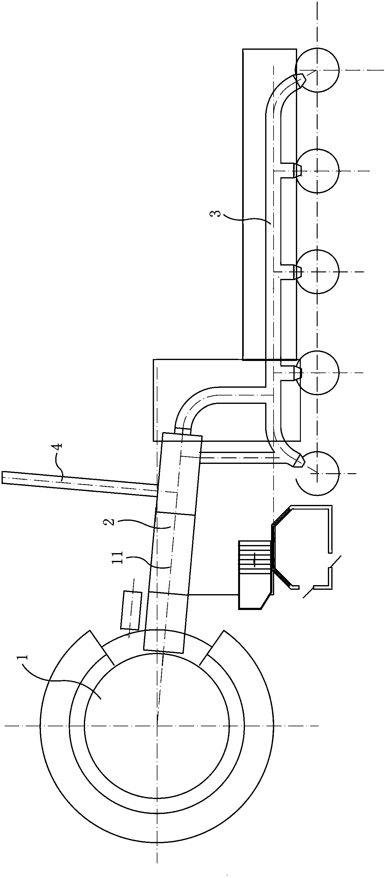 Method for prolonging the service life of main channel of blaster furnace by utilizing independent bearing structure