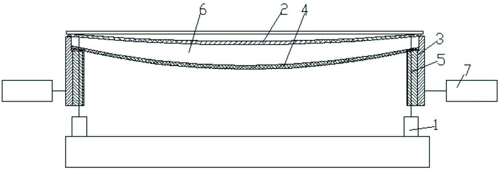 Hot bending glass graded forming die