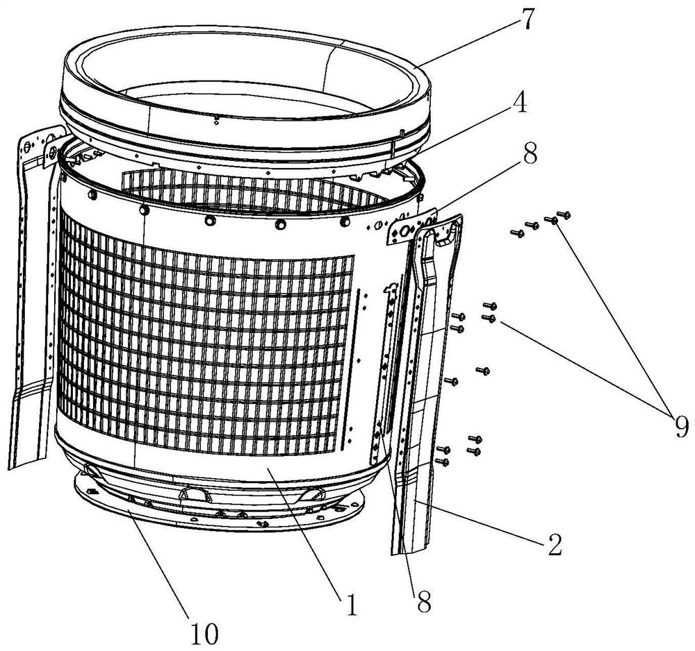 Washing machine inner barrel component and washing machine