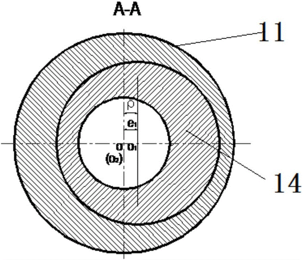 Eccentric mechanism of dynamic pointing type rotary guiding well-drilling tool