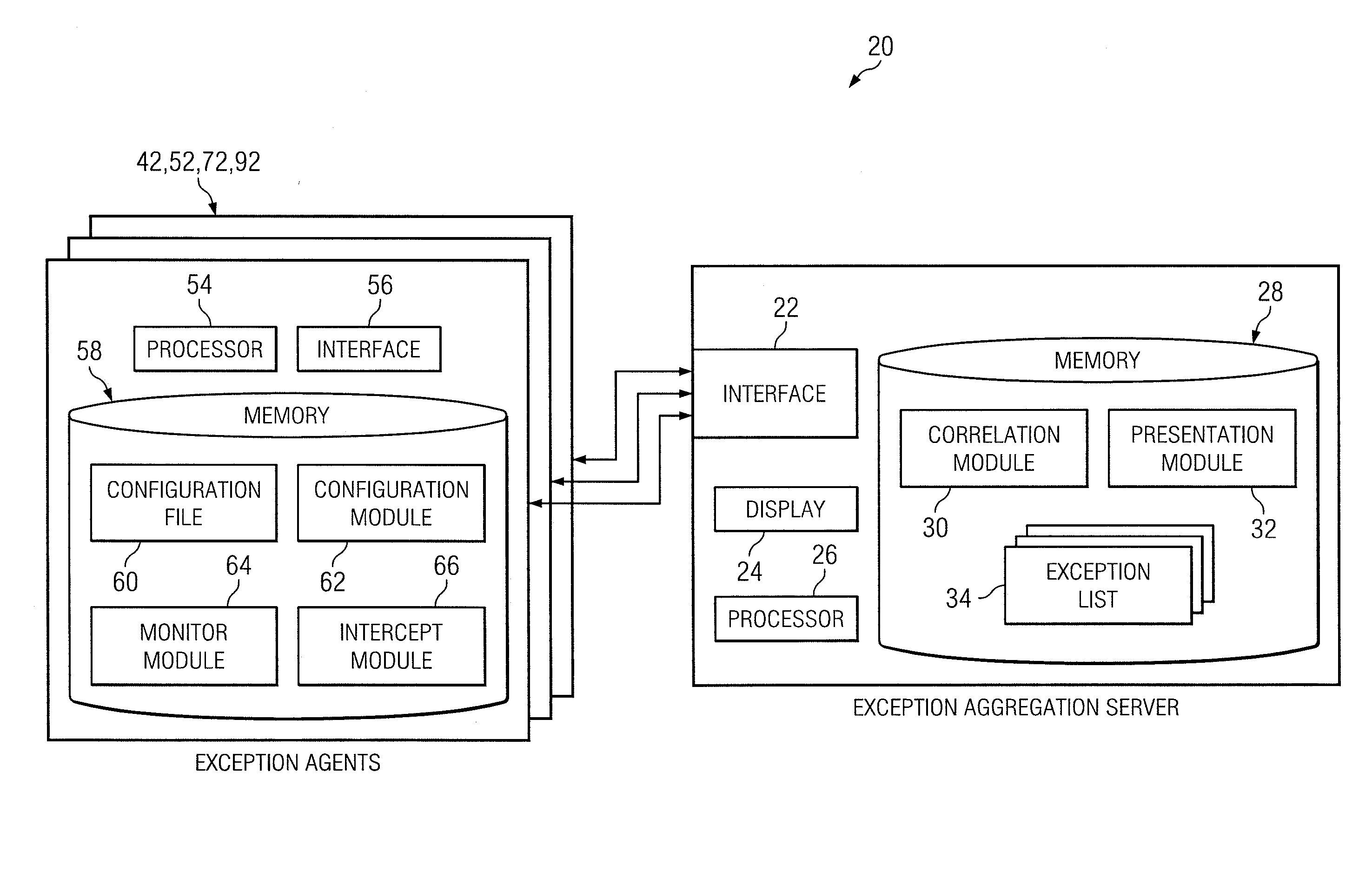 System and method of collecting and reporting exceptions associated with information technology services