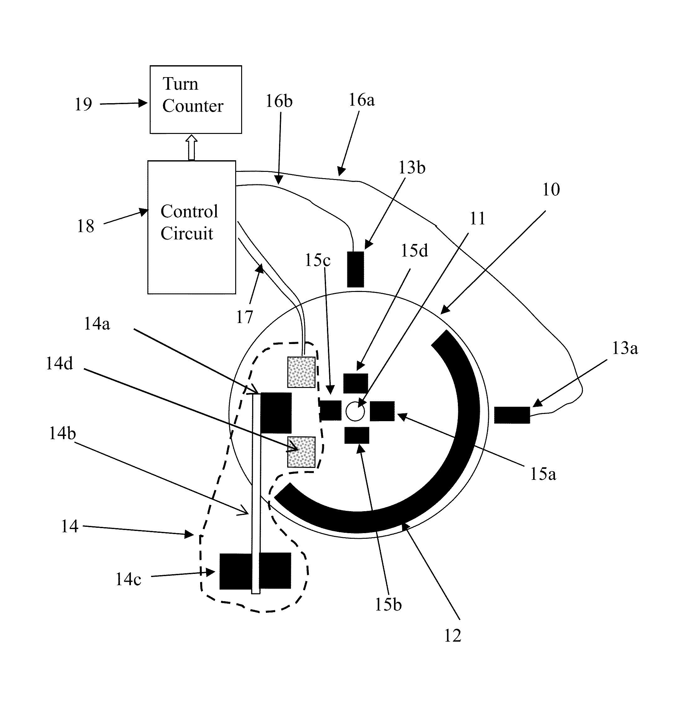 Apparatus and method for measuring displacements of displaceable members