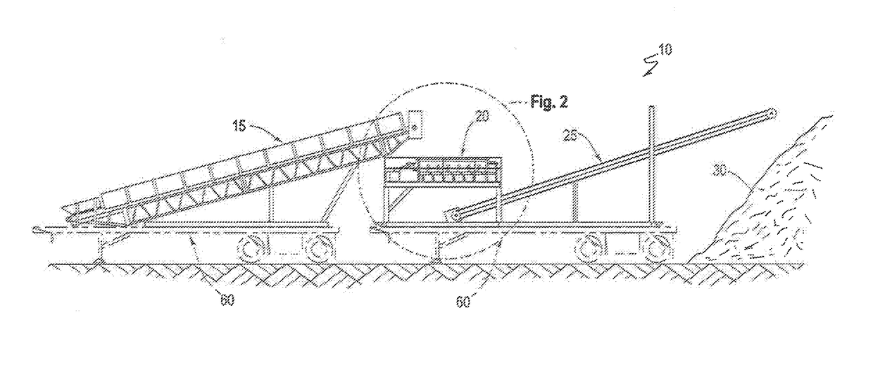 Portable system and method for processing waste to be placed in landfill