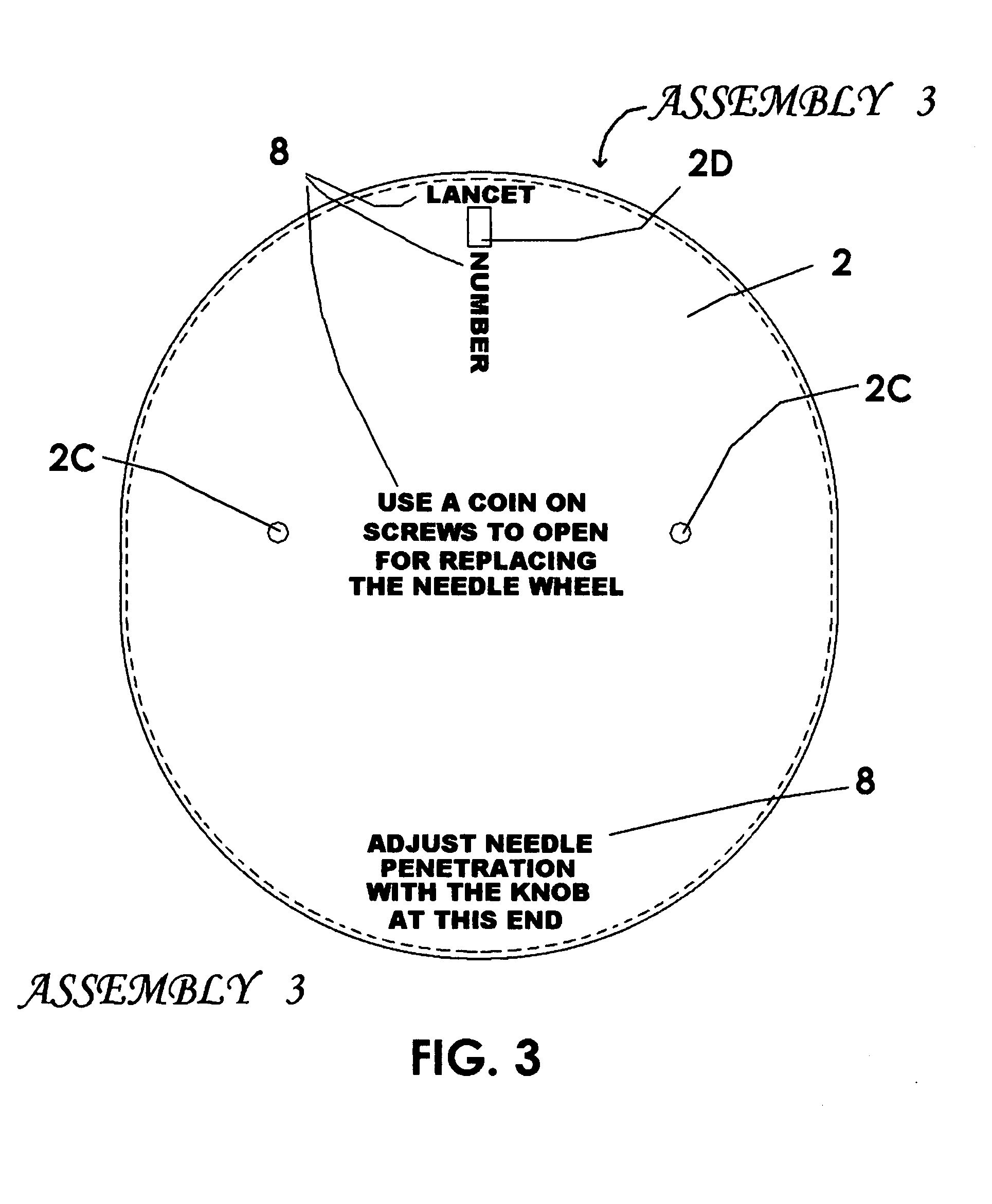 Renewable rotary skin lancet