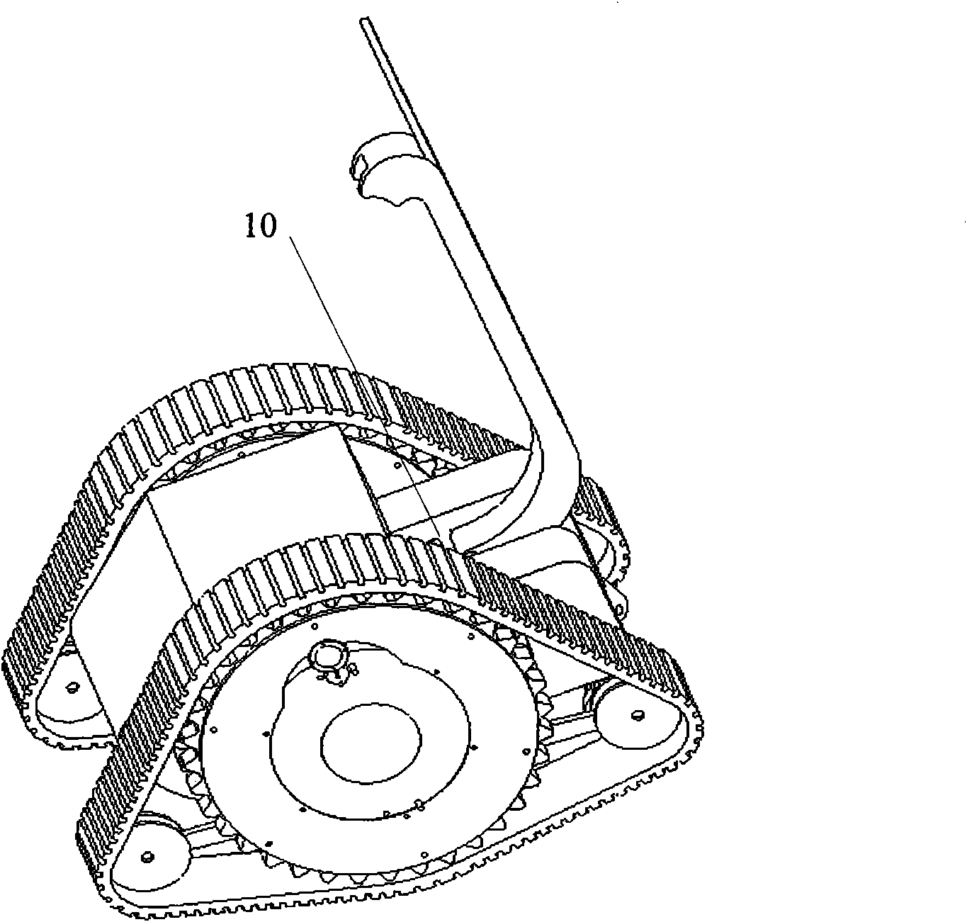 Minitype wheel/caterpillar structure-variable mobile-search reconnaissance robot