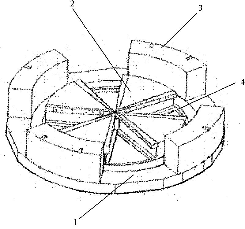 Strong-focusing straight-sided sector magnet of medium-energy rotary accelerator