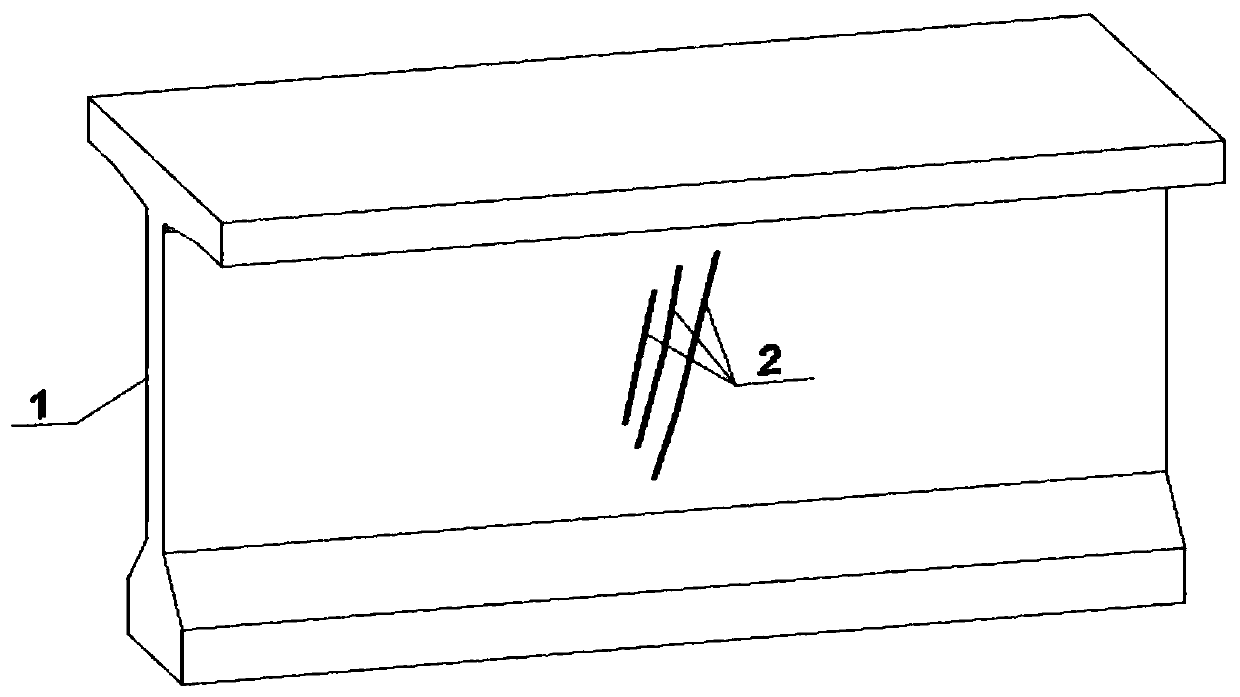 Method for repairing local crack of concrete beam by using shallow embedded shape memory alloy wire