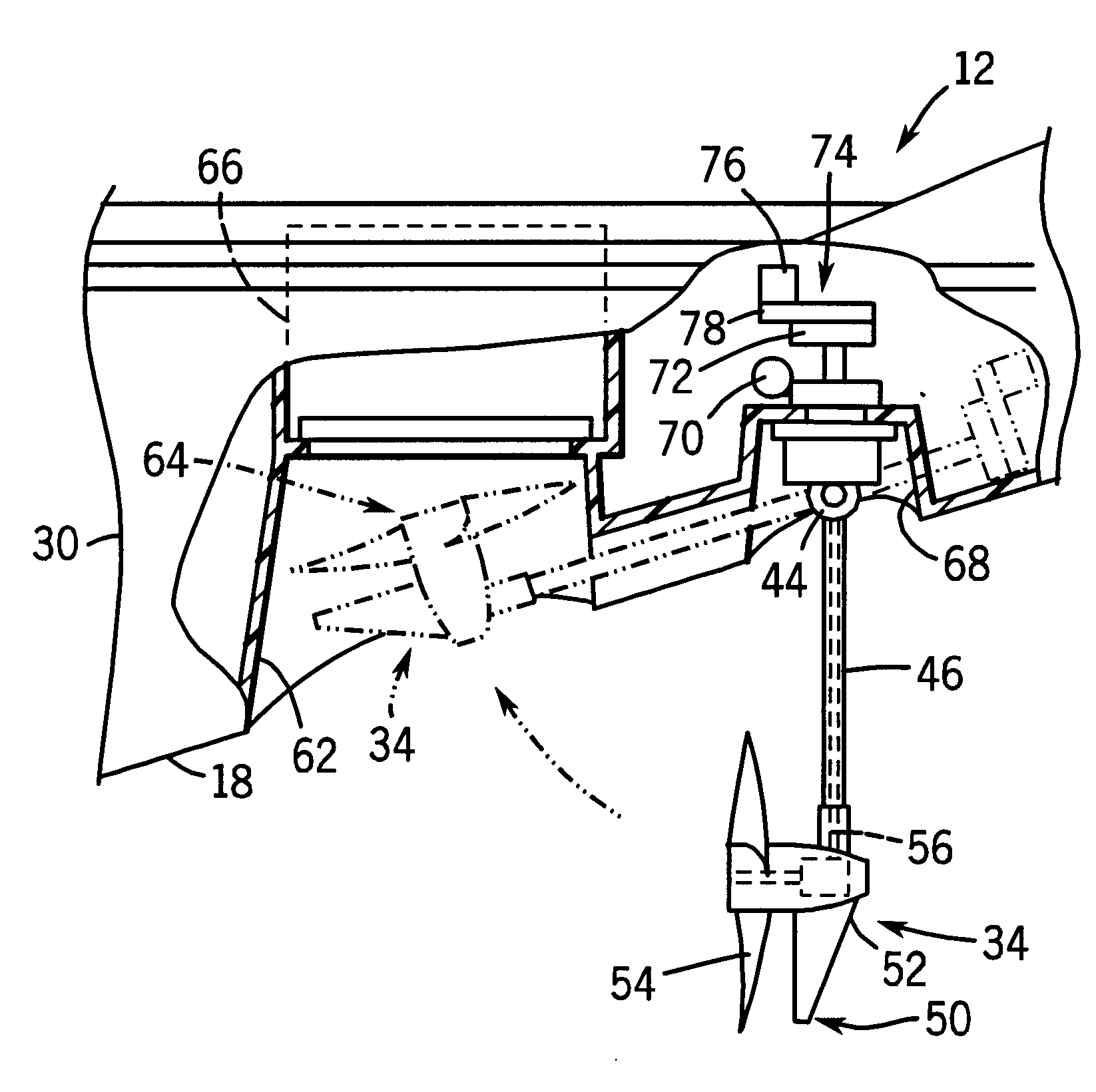 Retractable trolling motor