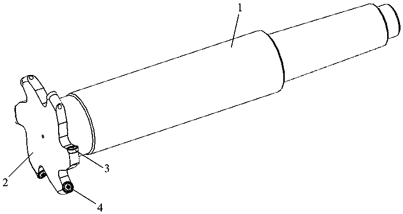 Turning device used for barrel type part inner hole multi-end spiral groove