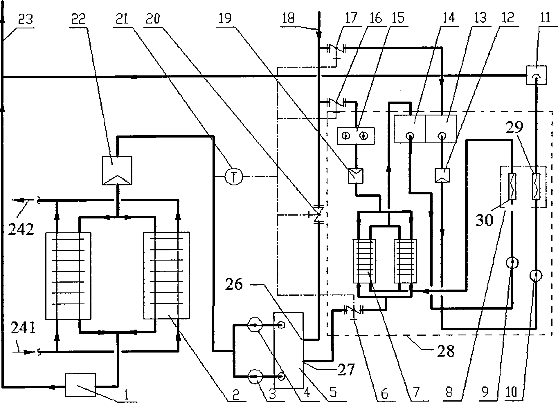 Essential service water system at nuclear power plant