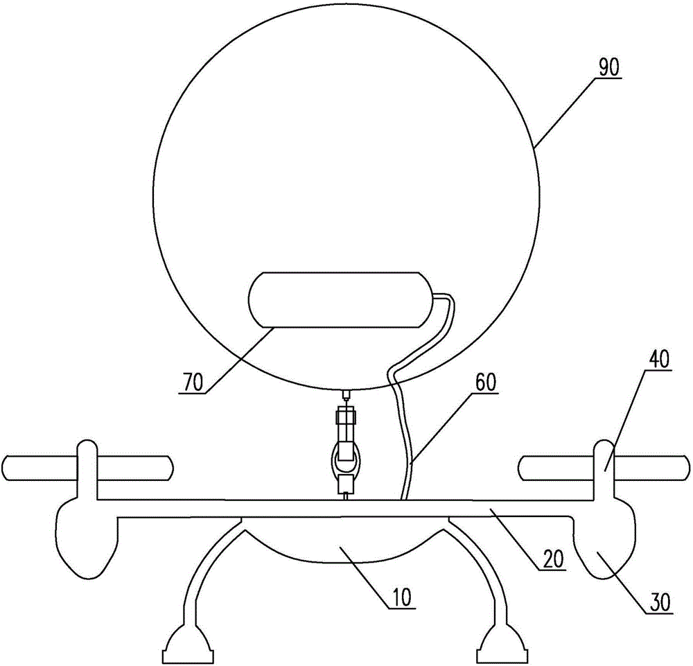 Unmanned aerial vehicle provided with auxiliary lifting mechanism