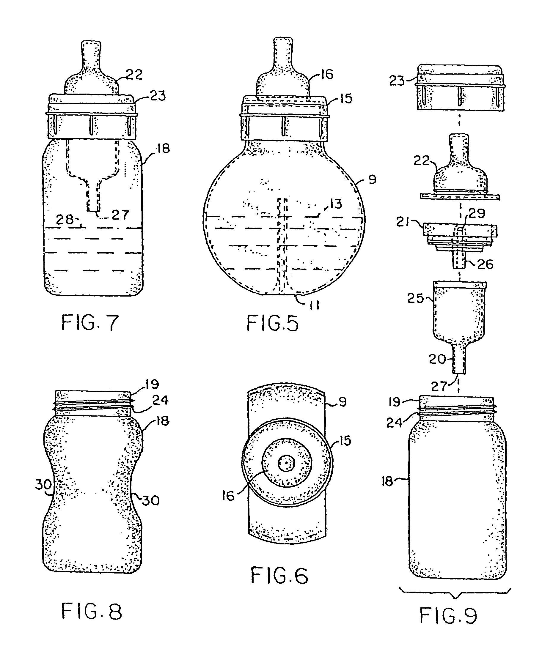 Fully vented wide rim nursing bottle with canted vent tube