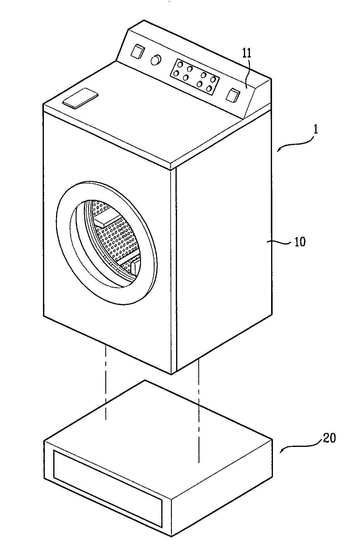 Auxiliary dryer and multiple laundry machine