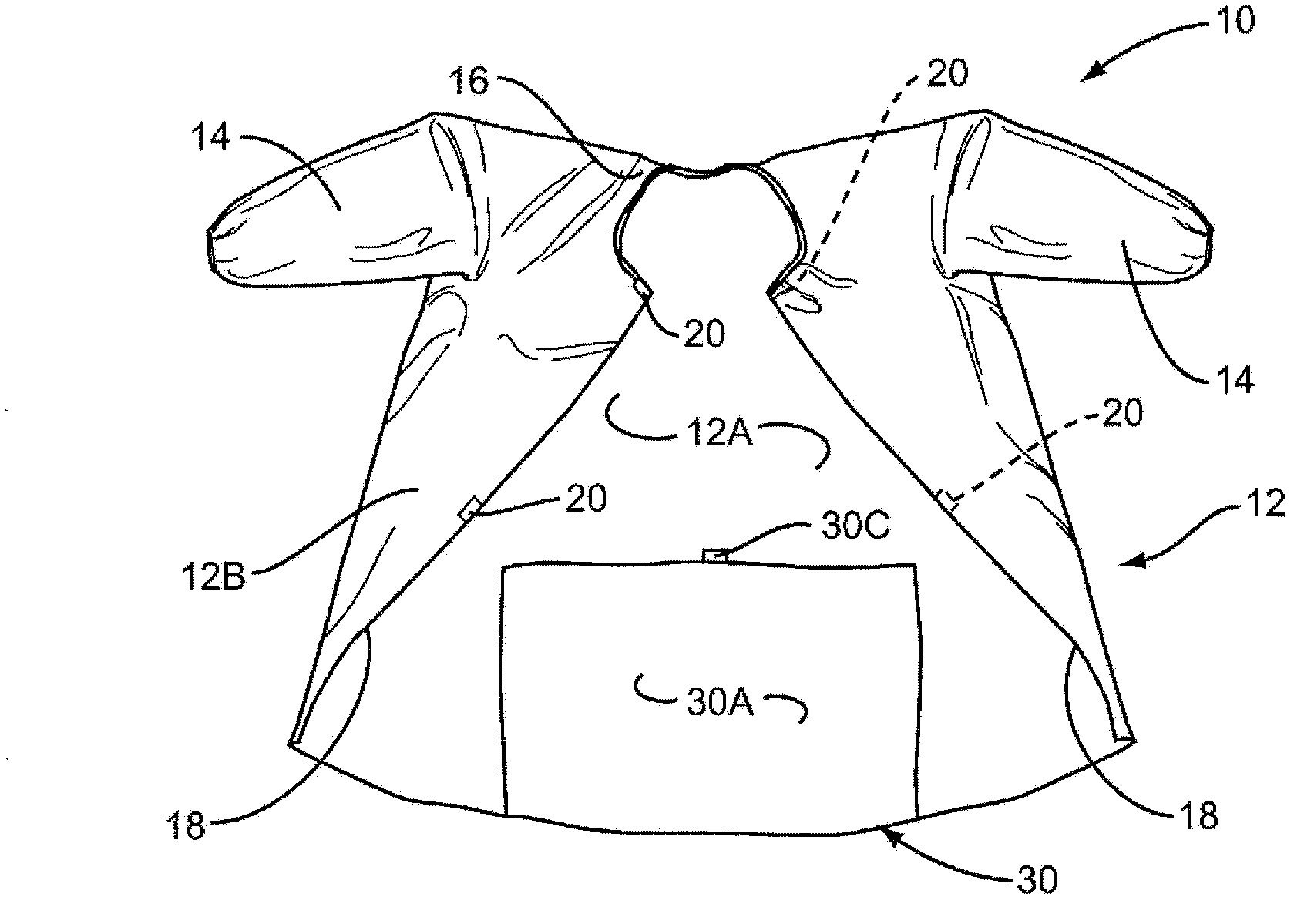 Disposable hospital gown