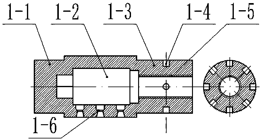 Large-slenderness-ratio orbit-control lateral jet-flow force test structure