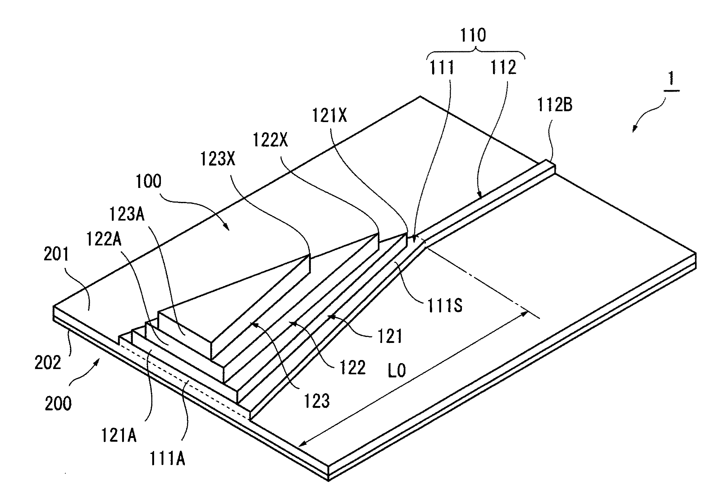 Optical waveguide structure and optical waveguide device