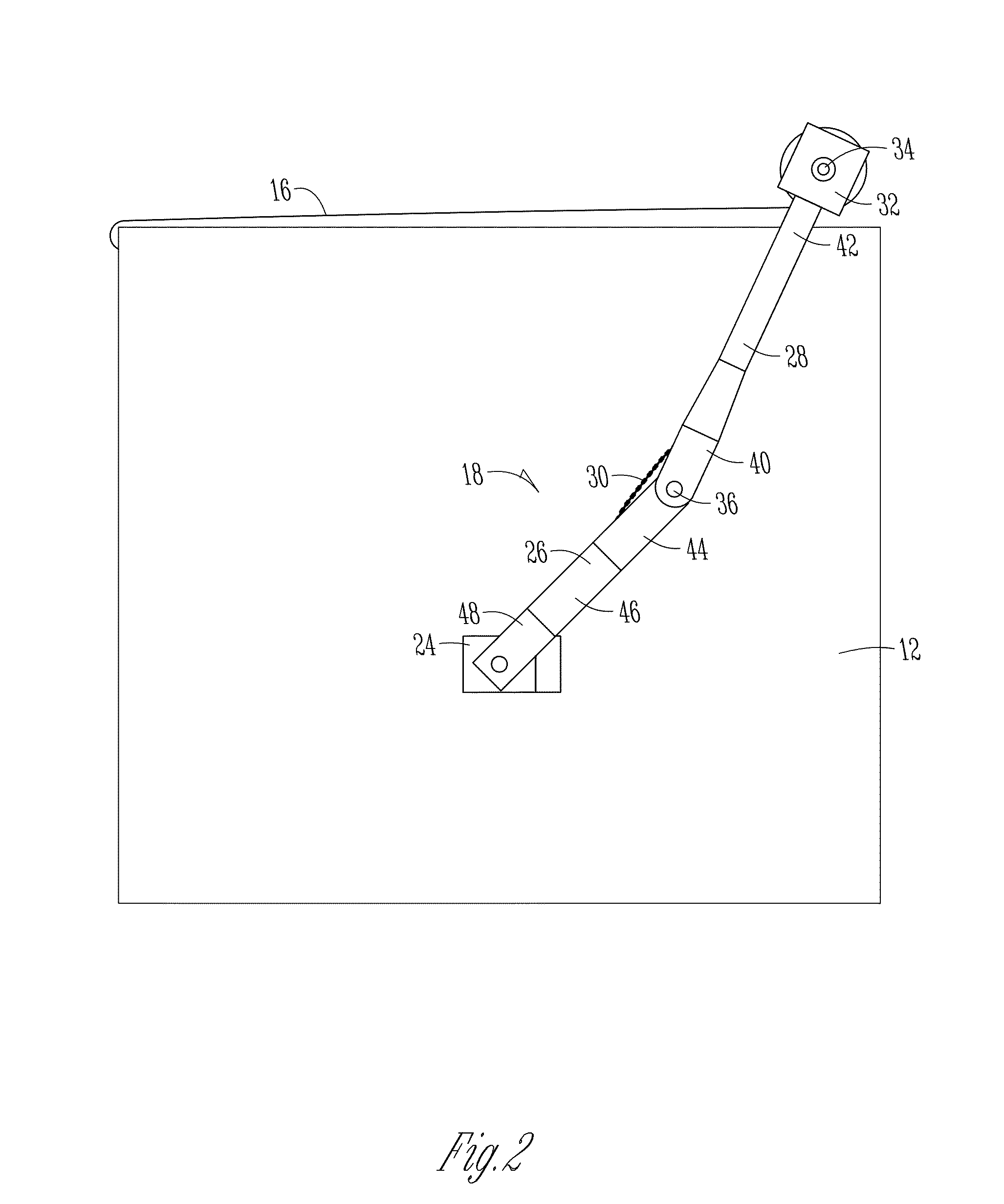 Tarp roll-up with pivoting radial arms