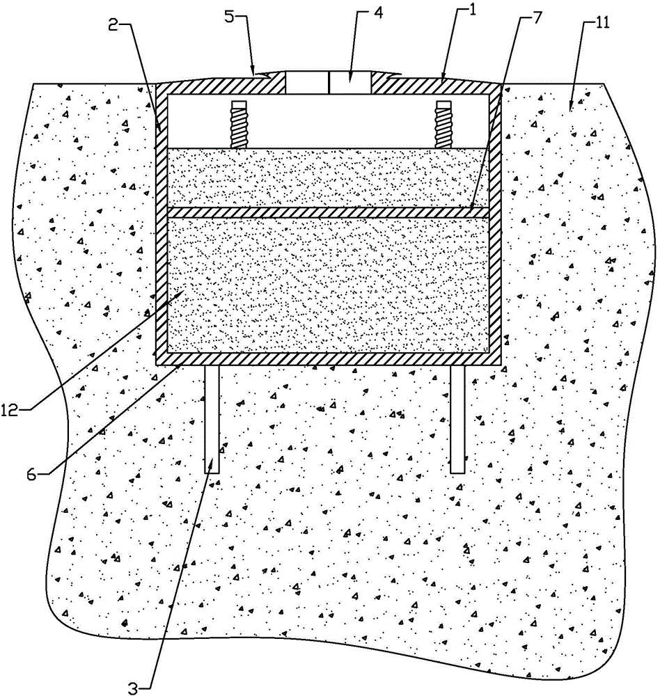 Street lamp embedded part installing and positioning device