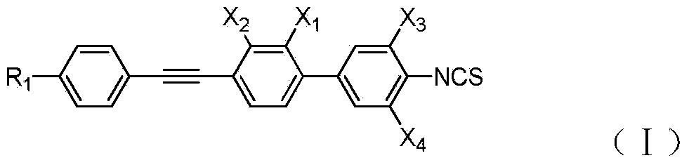 Liquid crystal compound with high birefringence and wide nematic phase temperature interval and composition comprising liquid crystal compound