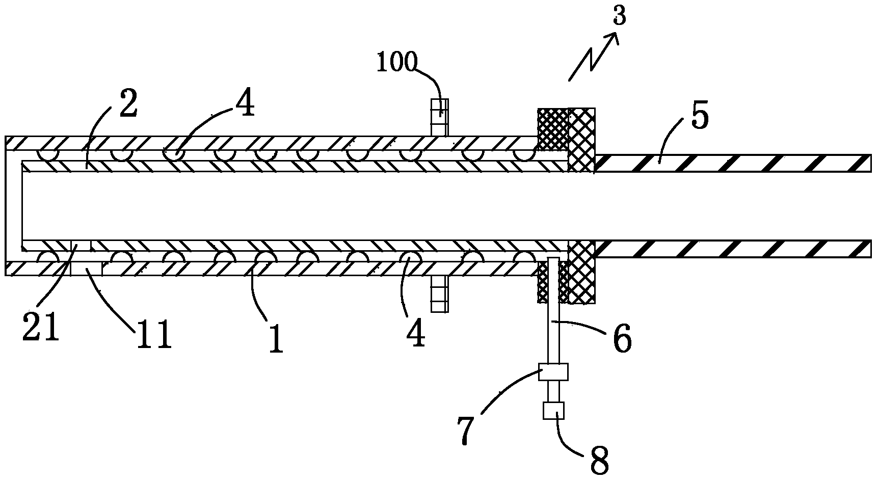 Double-sleeve type drainage pipe easy to replace