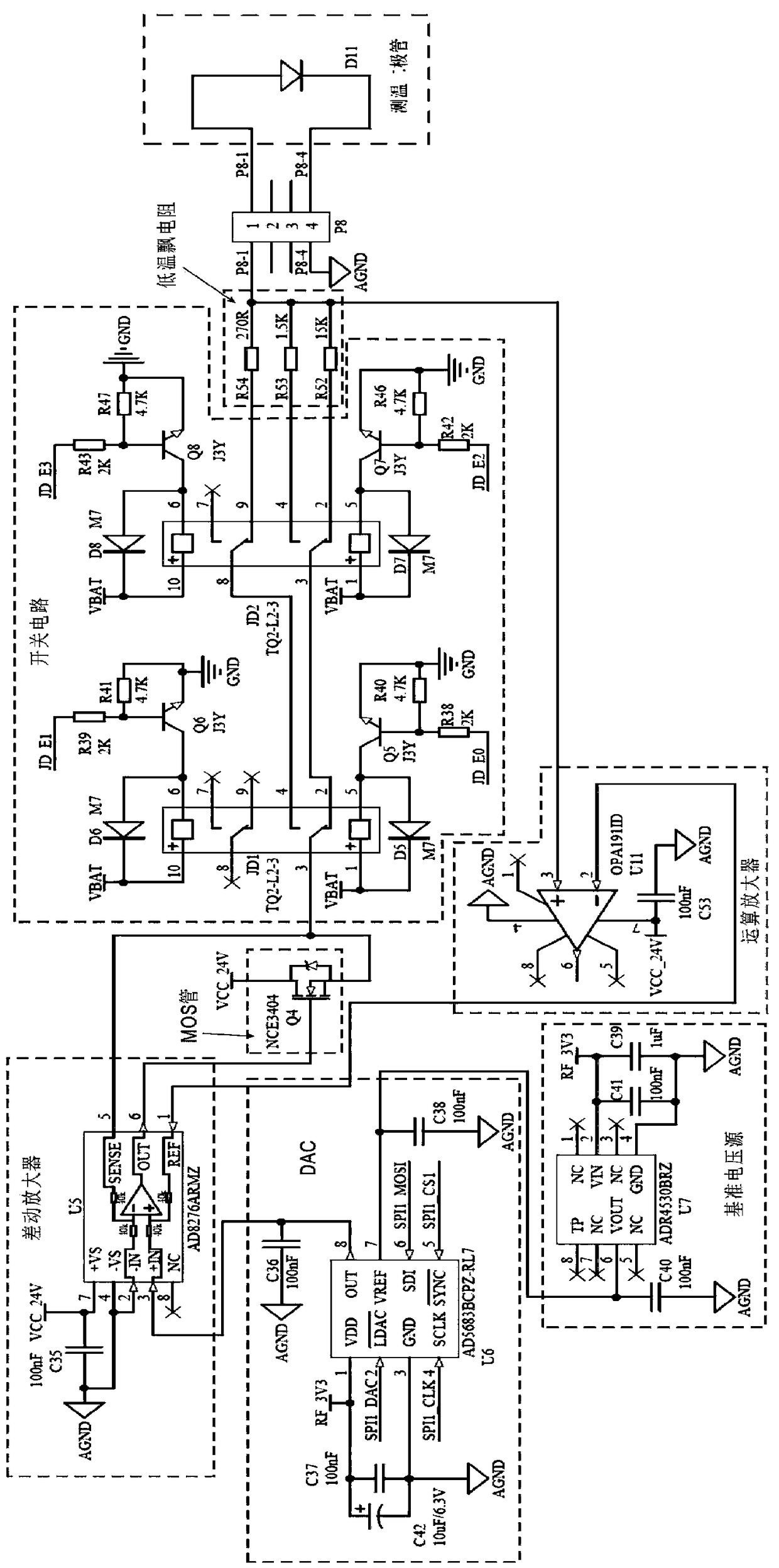 Adjustable constant current temperature measuring system and method