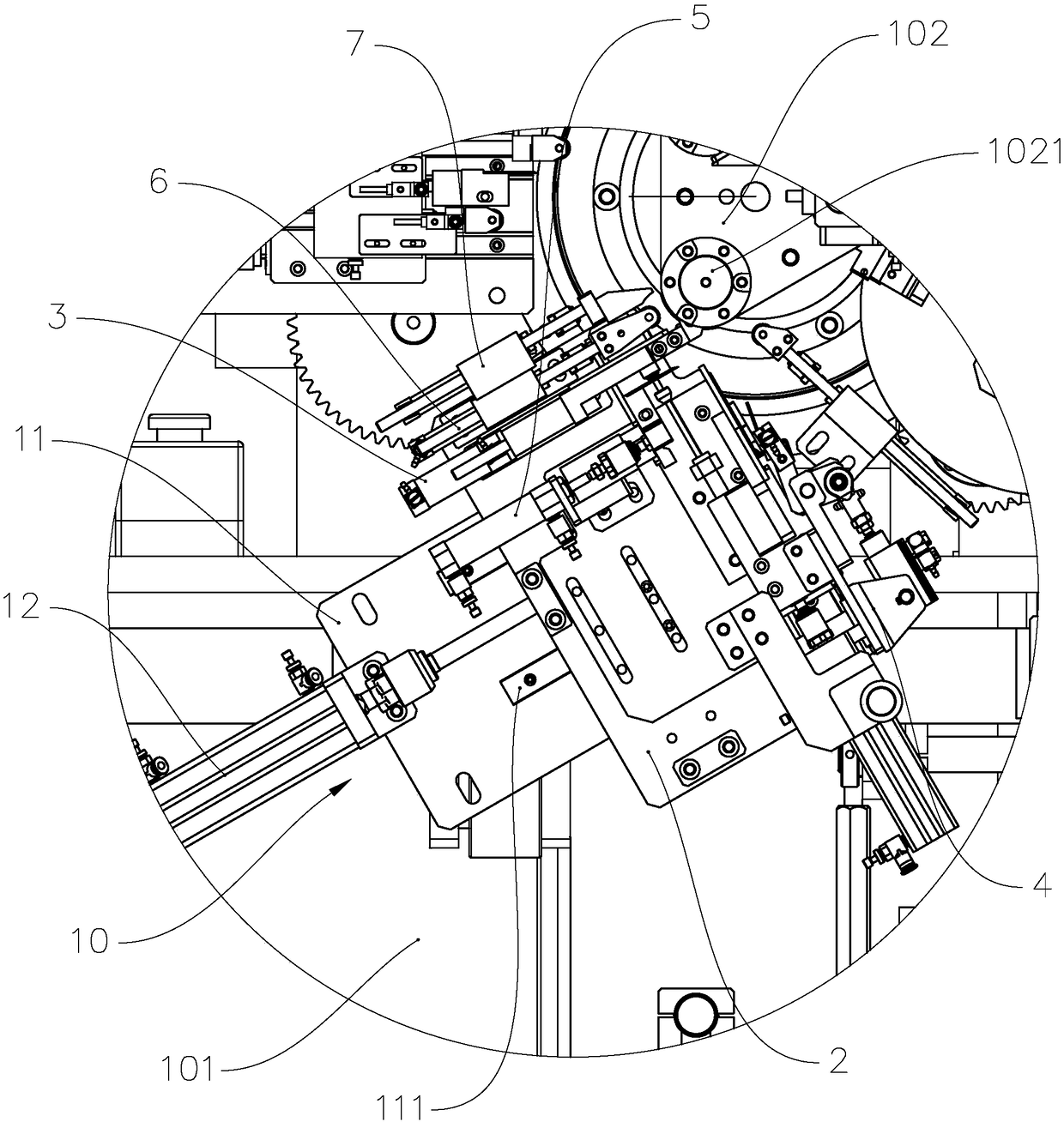 Rubberizing device and rubberizing method thereof, cylindrical battery cell flaking winding machine