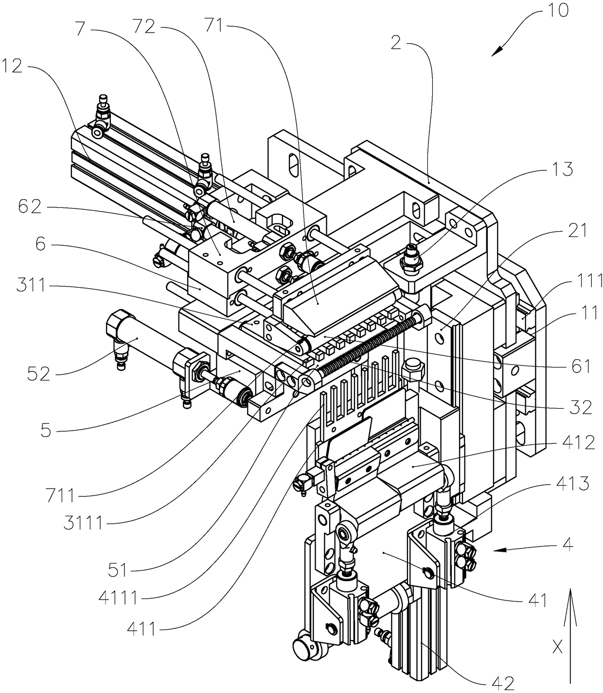 Rubberizing device and rubberizing method thereof, cylindrical battery cell flaking winding machine