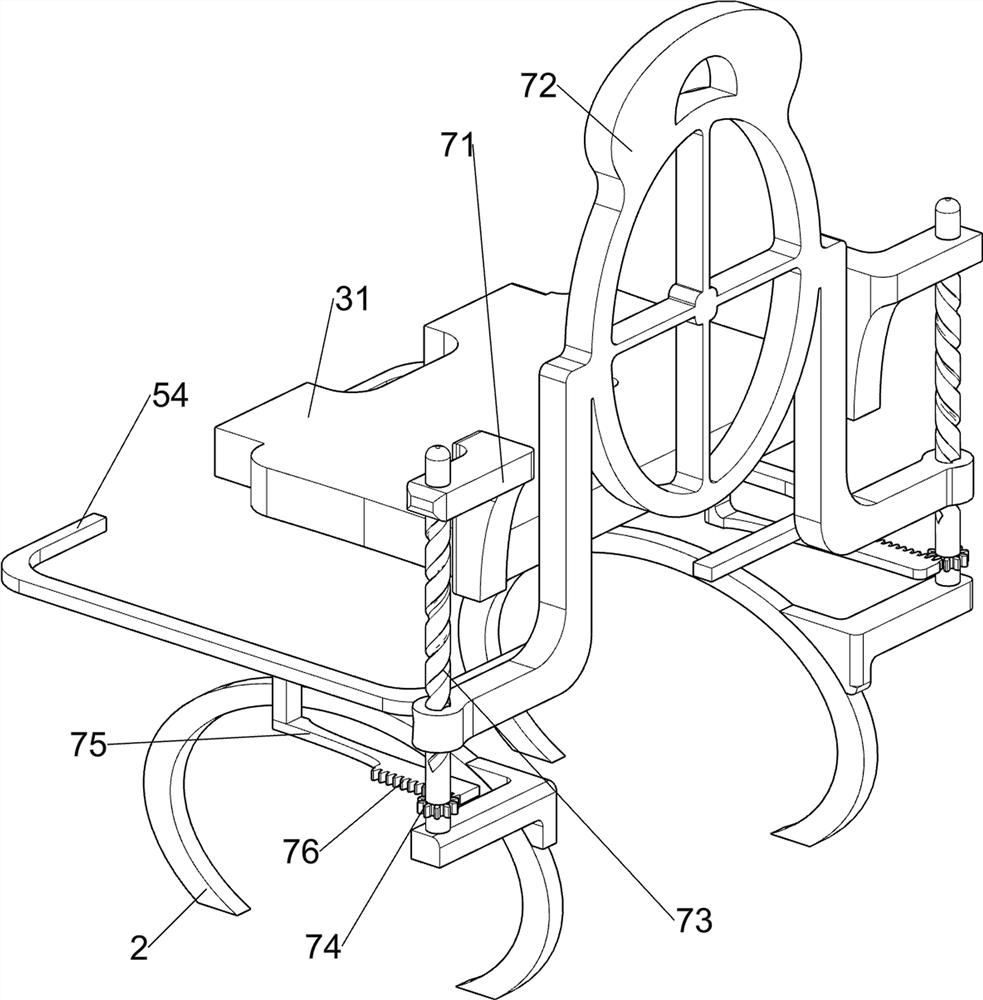 Leg massage device for rehabilitation physiotherapy department