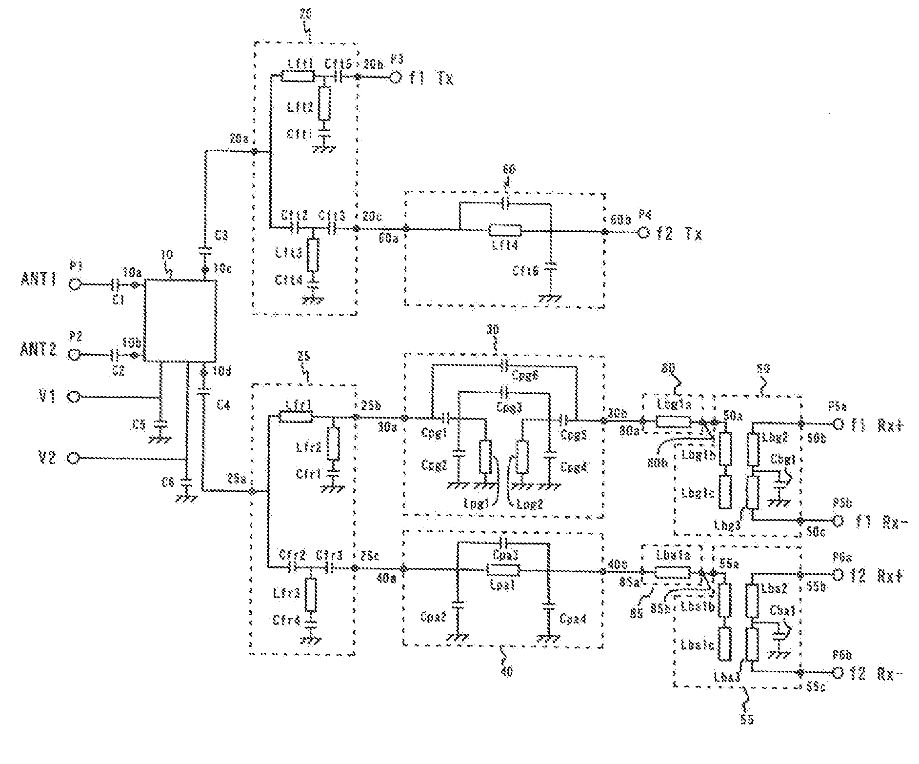 Multi-band high-frequency circuit, multi-band high-frequency circuit component and multi-band communication apparatus using same