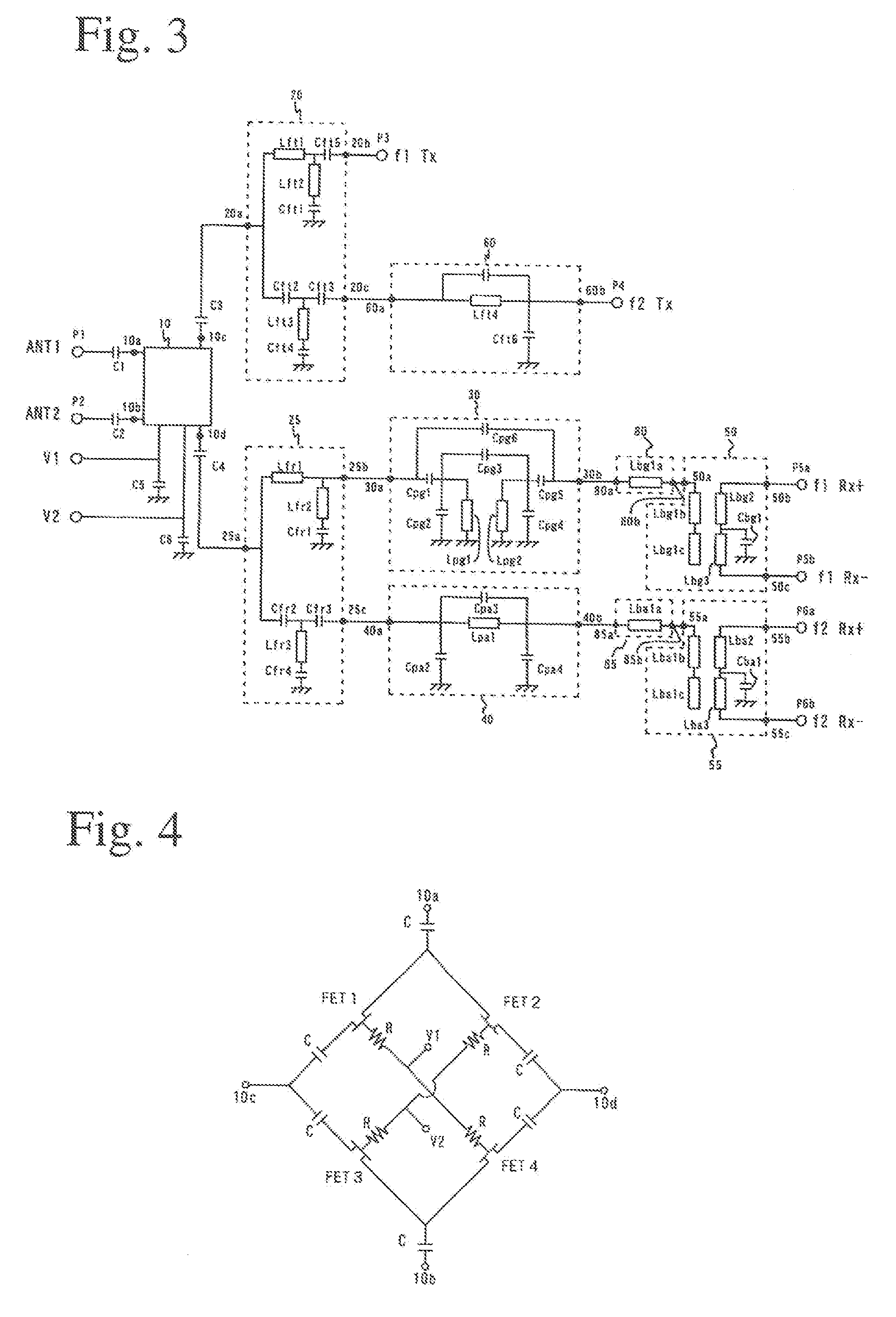 Multi-band high-frequency circuit, multi-band high-frequency circuit component and multi-band communication apparatus using same